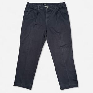 Van Heusen Men's Navy Blue Pleated Trousers Pants